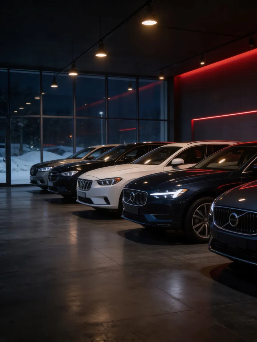 Begbilnorr showroom med begagnade bilar i Luleå